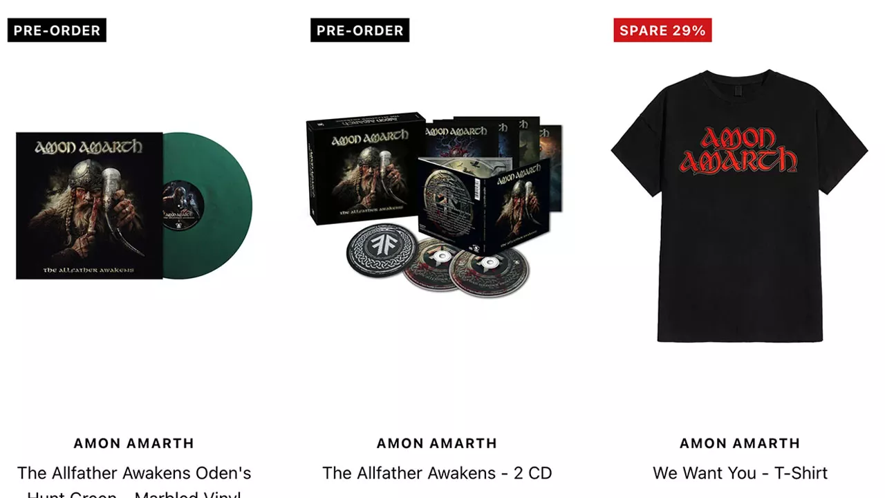 Merchandise-Shop: Alles von Amon Amarth, Metallica und anderen Lieblings-Metal-Bands